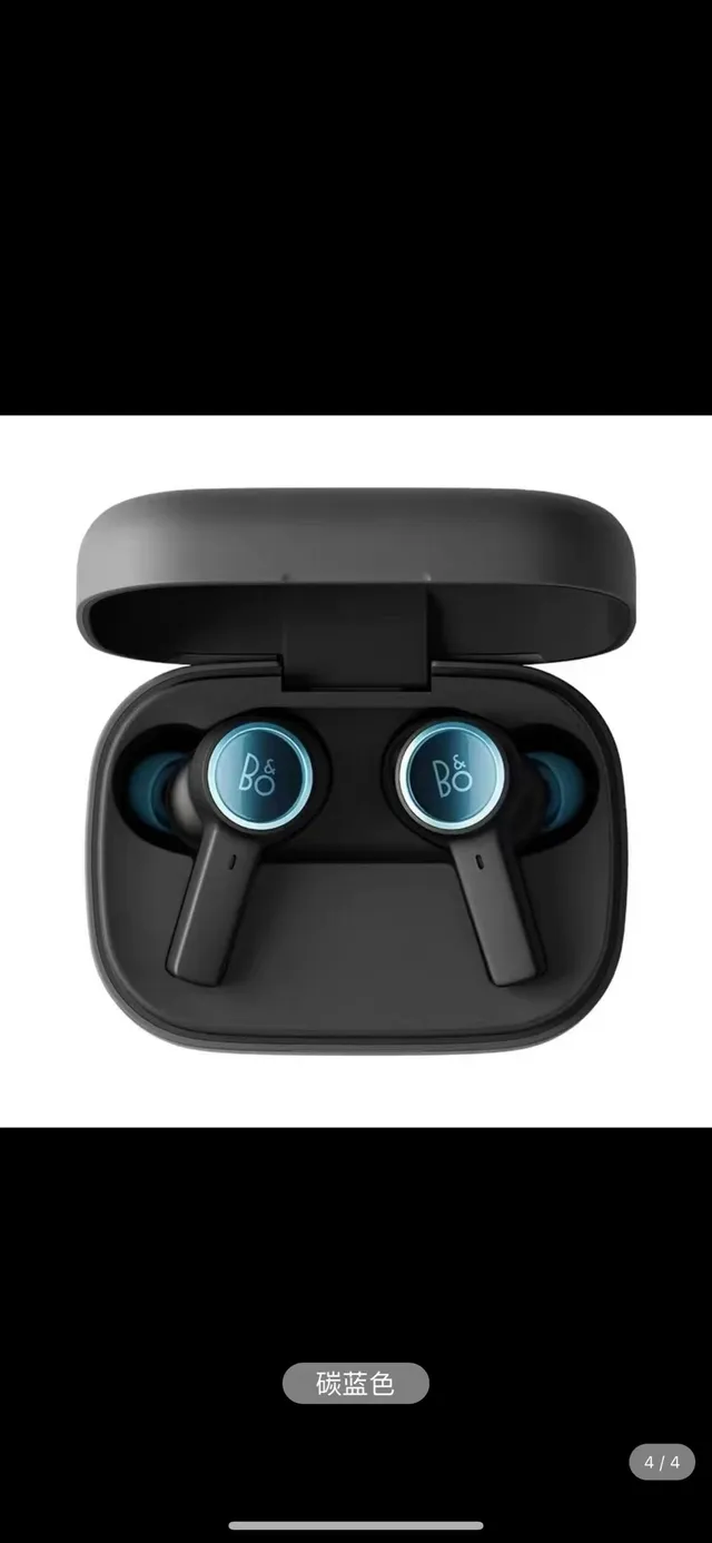 Bang & Olufsen Beoplay EX Black Blue Matte Light Silicone Tips TWS Earbuds 4