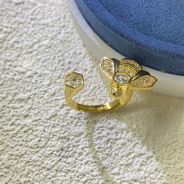 Bee-Shaped Pavé Crystal Stud Earrings 4
