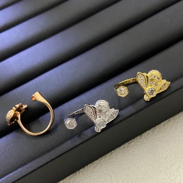 Bee-Shaped Pavé Crystal Stud Earrings 6