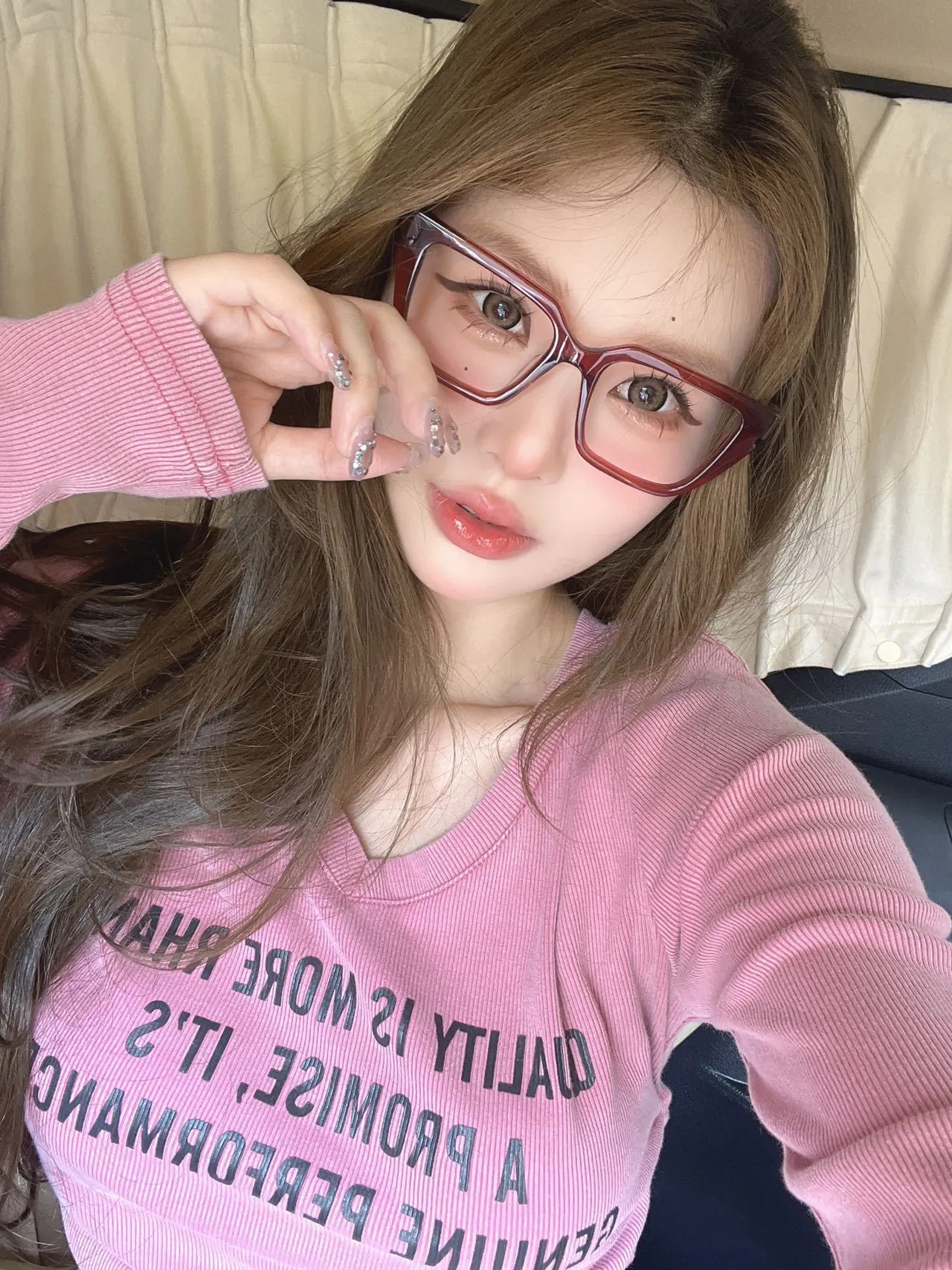 Beige Gold Rectangular Acetate Frame Metal Detailing Optical Glasses 4