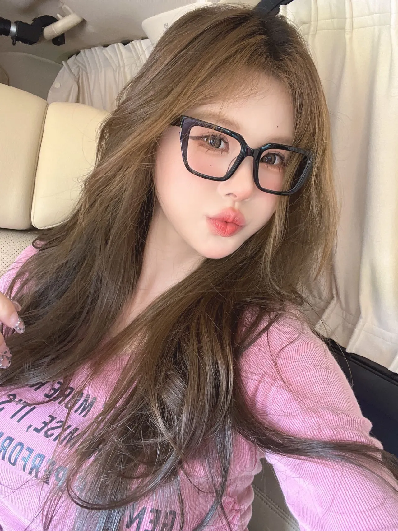 Beige Gold Rectangular Acetate Frame Metal Detailing Optical Glasses 7