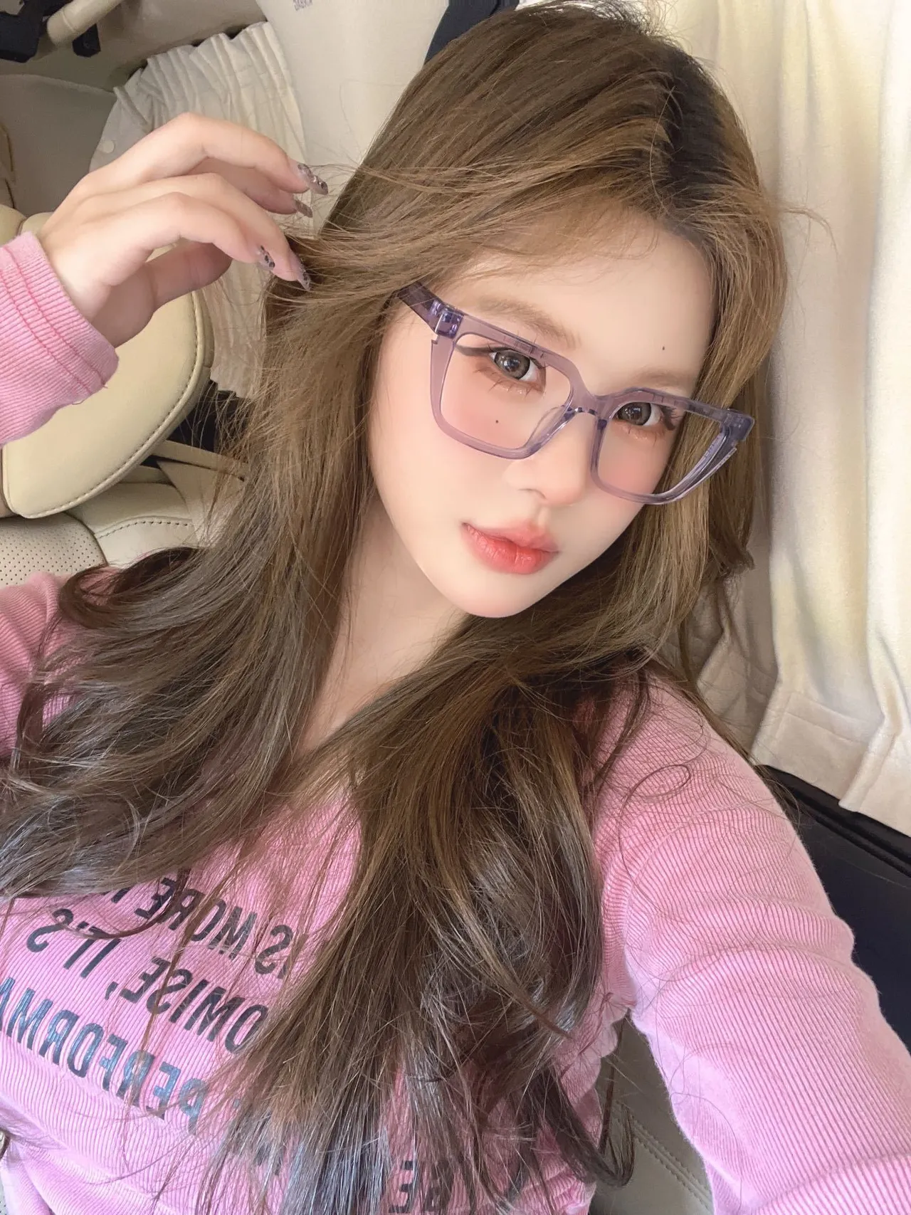 Beige Gold Rectangular Acetate Frame Metal Detailing Optical Glasses 8