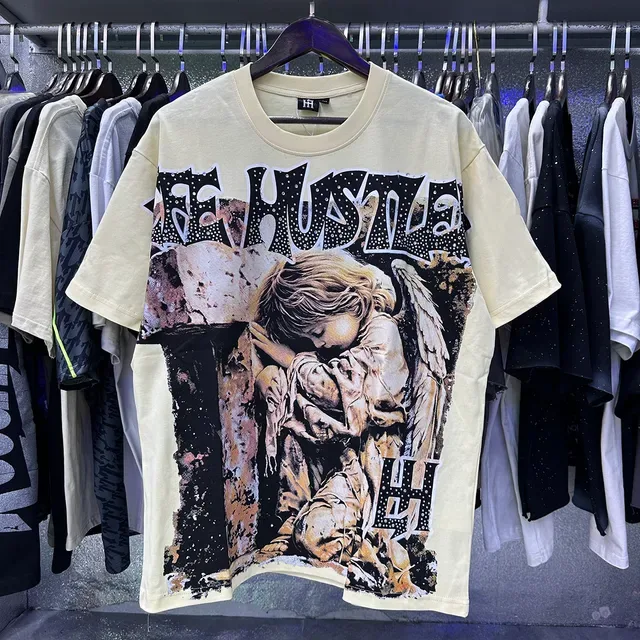 Beige Graphic Print Oversized T-Shirt 13
