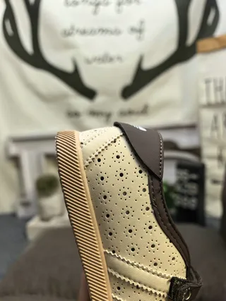Beige Perforated Triple-Strap Casual Shoes 3