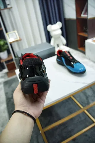 Black and Cyan Blue Laceless Slip-On Lifestyle Sneaker 4