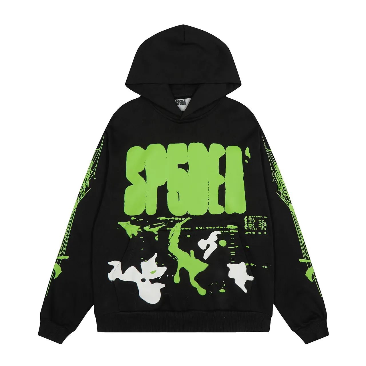 Black and Neon Green Graphic Print Tracksuit 2