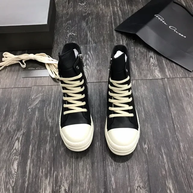 Black and Off-White High-Top Platform Leather Boot 3