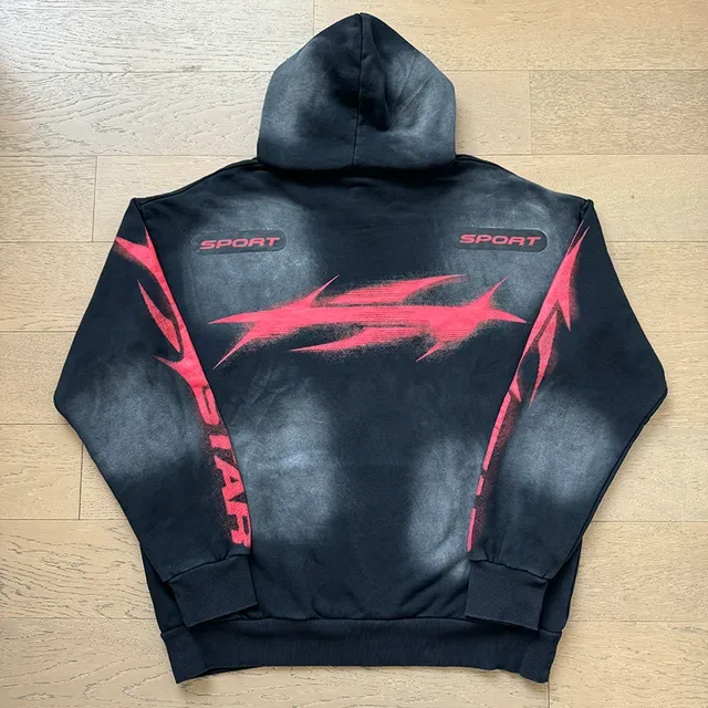 Black and Red Graphic Sport Patch Tracksuit 4