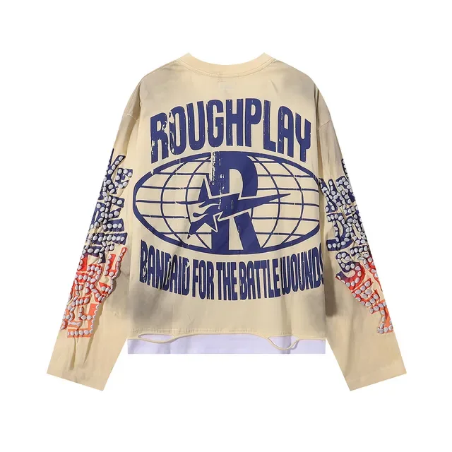 Black Blue Graphic-Print Distressed Wash Top 4