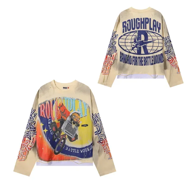 Black Blue Graphic-Print Distressed Wash Top 8
