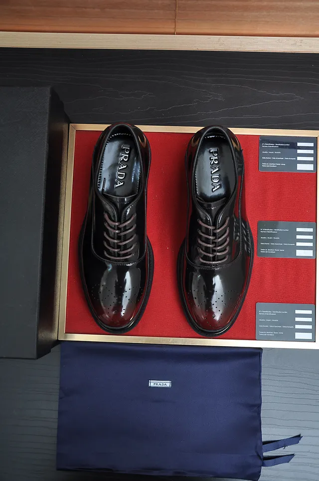 Black Burgundy Glossy Patent Leather Platform Sole Brogue 5