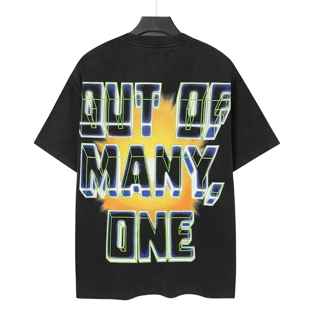 Black Graphic Print Neon Skeletal Couple T-Shirt 4