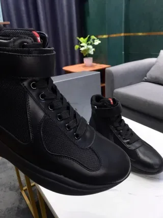 Black High-Top Ankle-Strap Lifestyle Sneakers 5