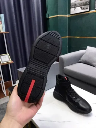 Black High-Top Ankle-Strap Lifestyle Sneakers 9