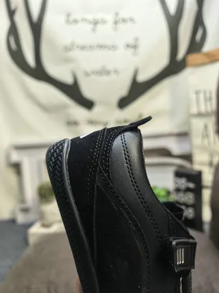 Black Laceless Dual-Strap Lifestyle Sneakers 3