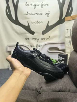 Black Laceless Dual-Strap Lifestyle Sneakers 5