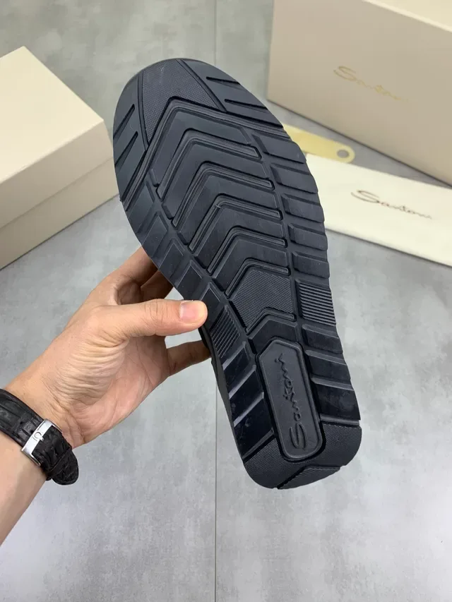 Black Orange Knit Upper Slip-On Construction Lifestyle Sneakers 2
