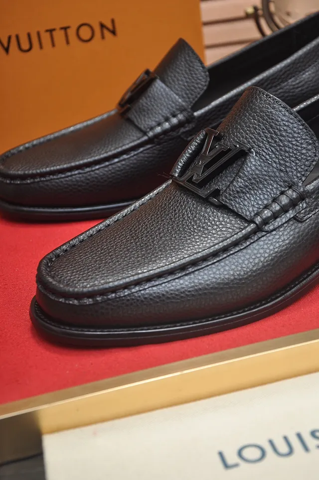Black Pebbled Leather Bit-Adorned Loafer 2