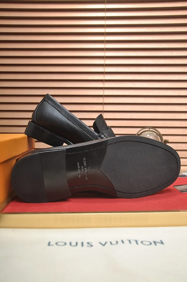 Black Pebbled Leather Bit-Adorned Loafer 3