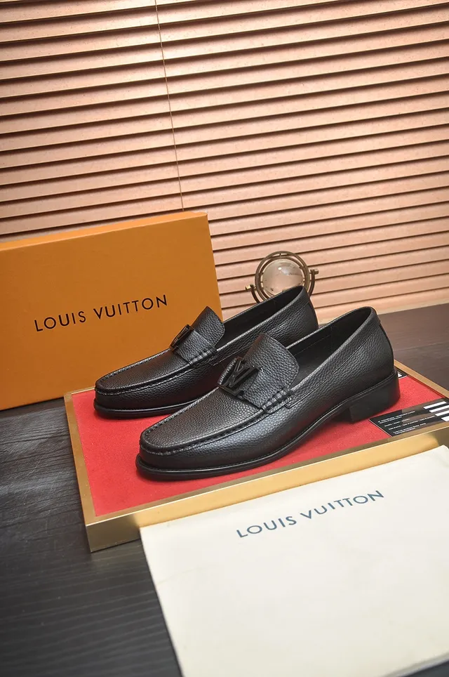 Black Pebbled Leather Bit-Adorned Loafer 4