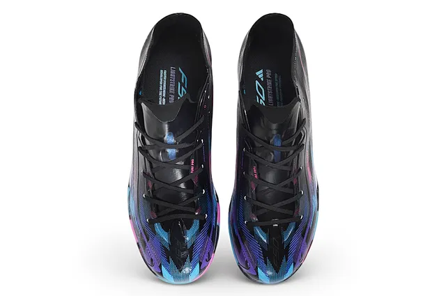 Black Pink Cyan Graphic Turf Soccer Shoes 2