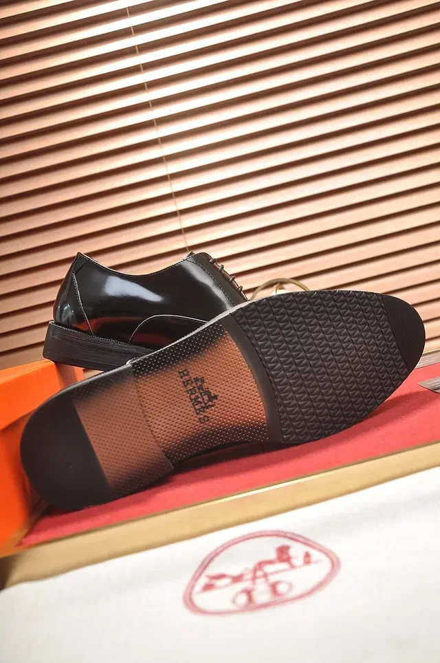 Black Polished Cap Toe Oxford Shoes 3