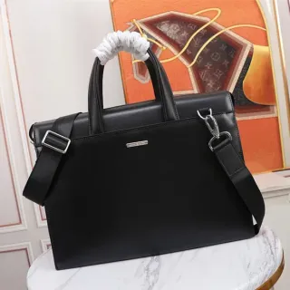Black Structured Smooth Leather-Like Finish Handbag