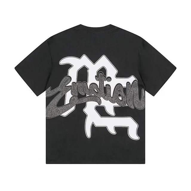 Black White Graphic-Print Oversized Fit T-Shirt 3