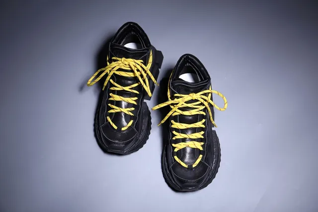 Black Yellow High-Top Platform Chunky Sneakers 5