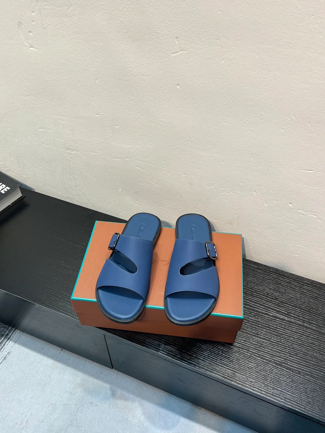 Blue Double-Strap Buckle Casual Sandals 2