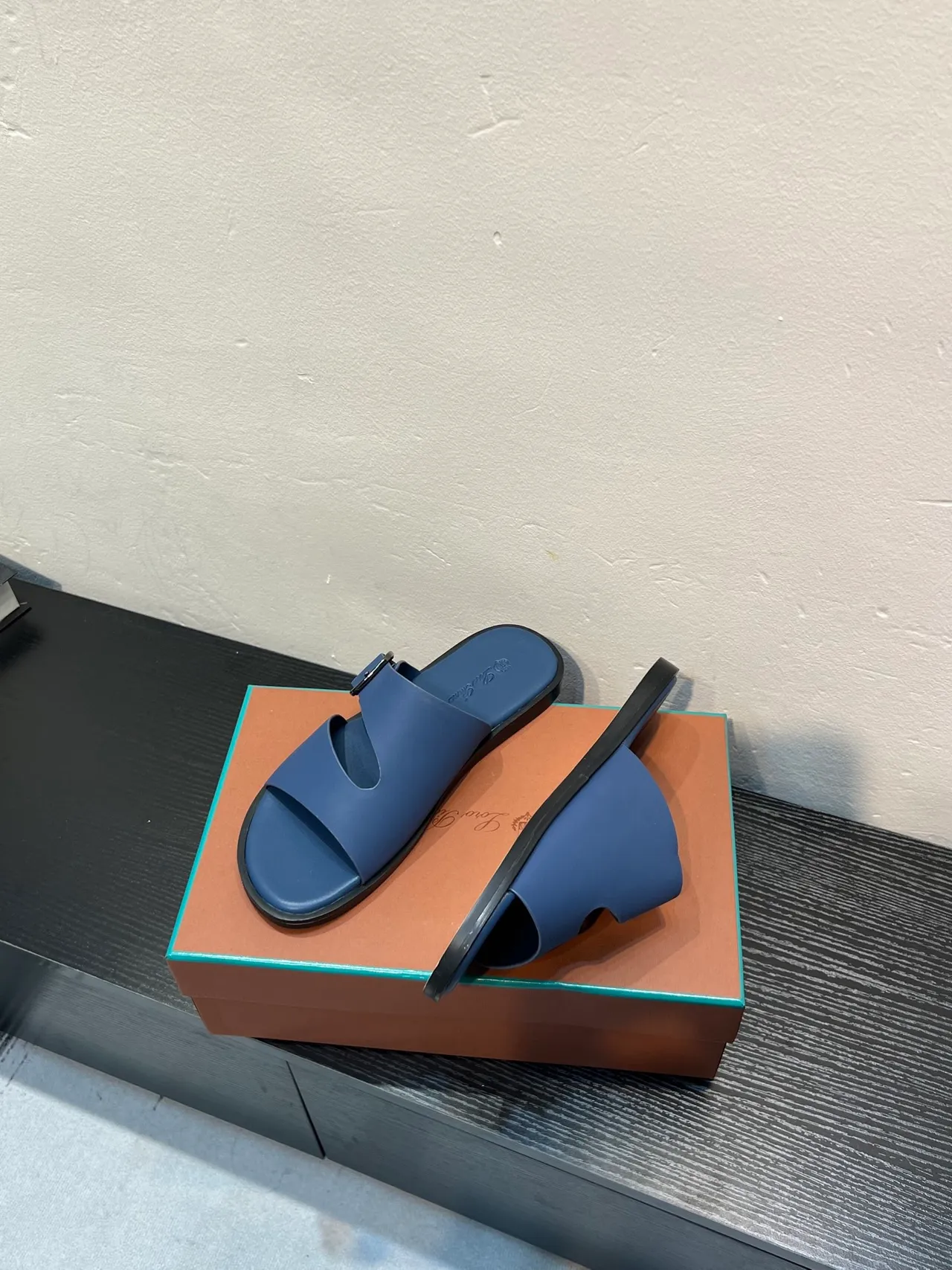 Blue Double-Strap Buckle Casual Sandals 4