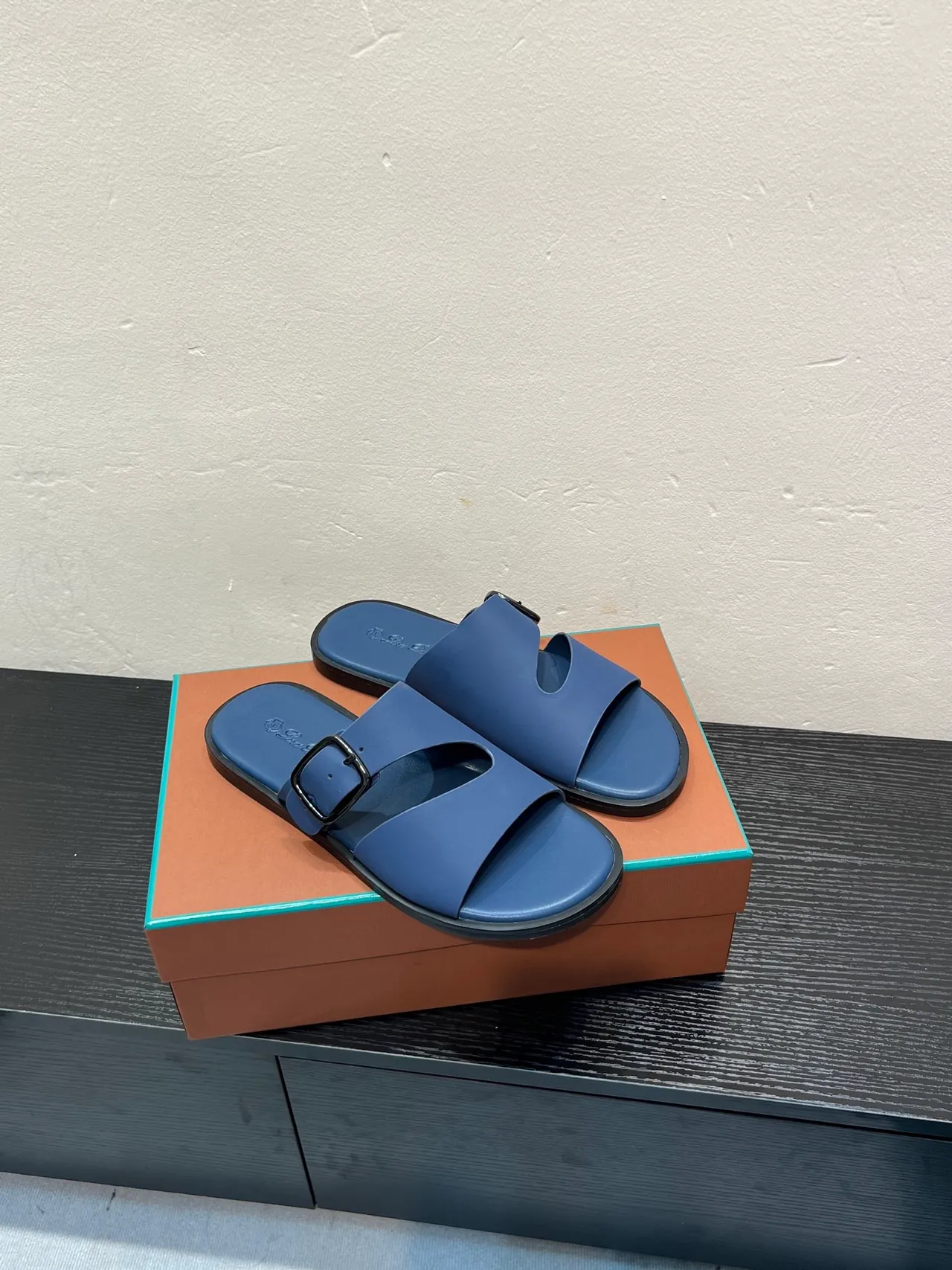 Blue Double-Strap Buckle Casual Sandals 5