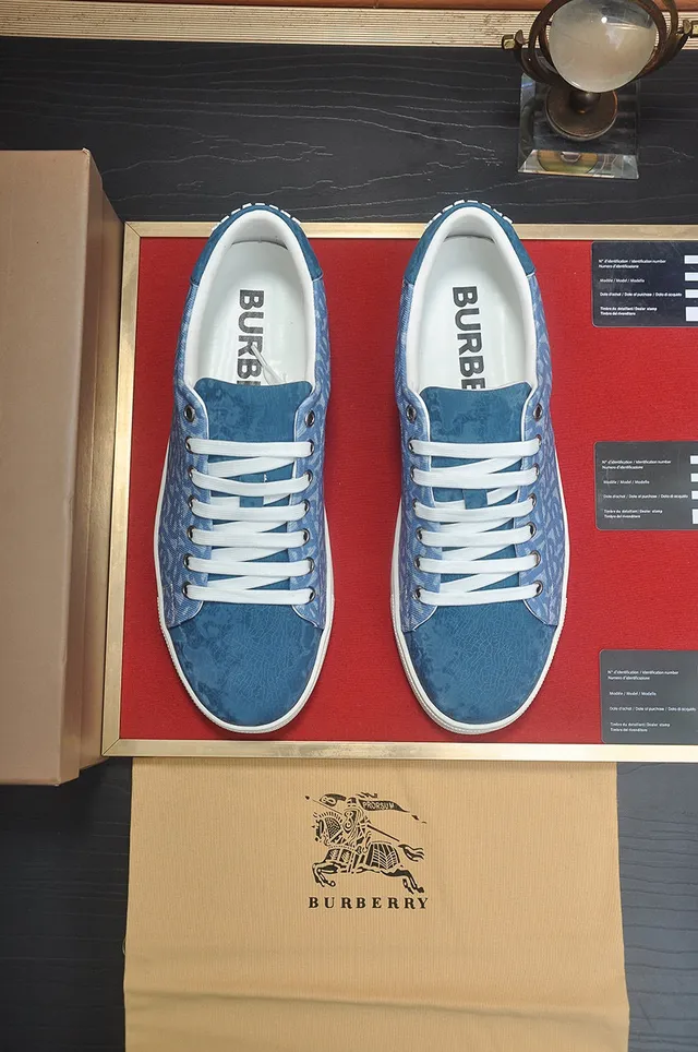 Blue Monogram-Print Two-Tone Lifestyle Sneakers 2