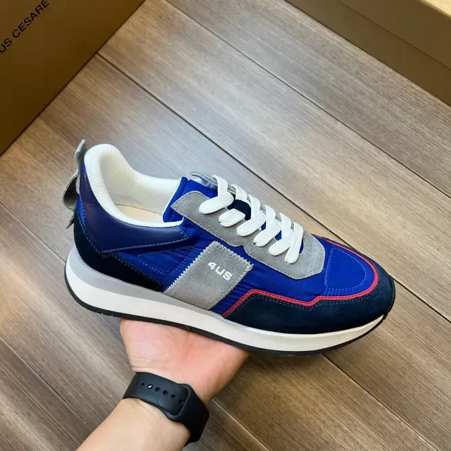 Blue Navy Gray Red Piped Lifestyle Sneakers 4