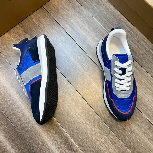 Blue Navy Gray Red Piped Lifestyle Sneakers 6