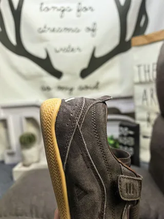 Brown Beige Laceless Dual Strap Closure Sneakers 3