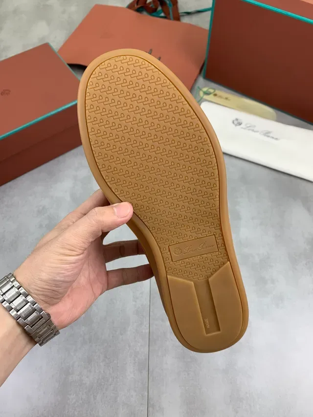 Brown Beige Suede Upper Gum Cupsole Sneakers 2
