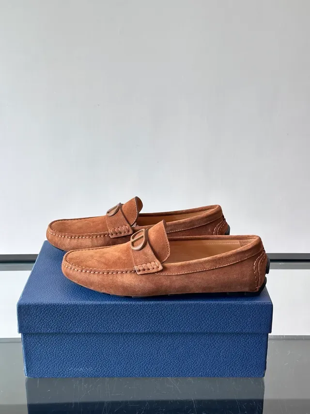 Brown Black Suede Upper Moc-Toe Construction Loafer 5