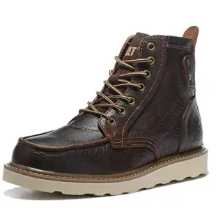 Brown Distressed Leather Work Boot