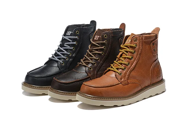 Brown Distressed Leather Work Boot 3