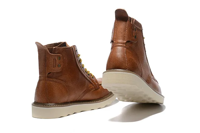 Brown Distressed Leather Work Boot 9