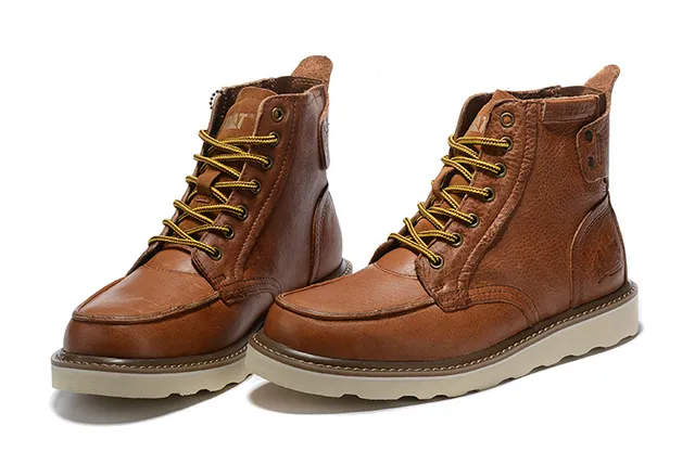 Brown Distressed Leather Work Boot 11