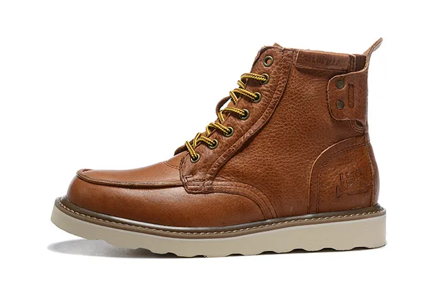 Brown Distressed Leather Work Boot 13