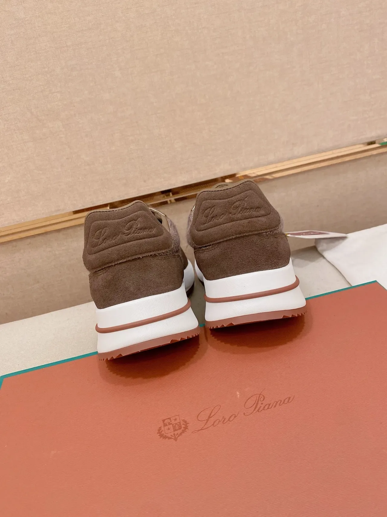 Brown Mesh and Suede Low-Top Lifestyle Sneaker 3