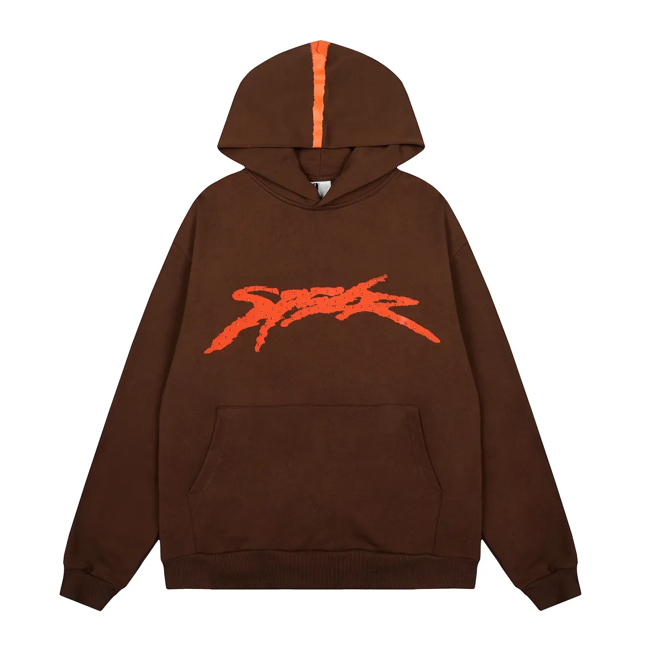 Brown or Black Graphic-Print Oversized Hoodie and Sweatpants Tracksuit 2