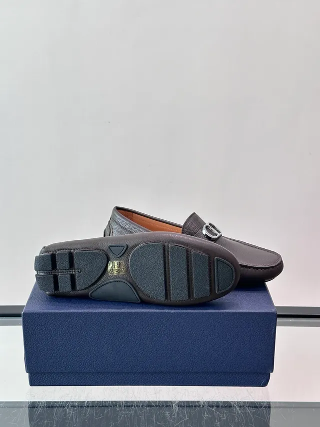 Brown Pebbled Leather Horsebit Loafer 2