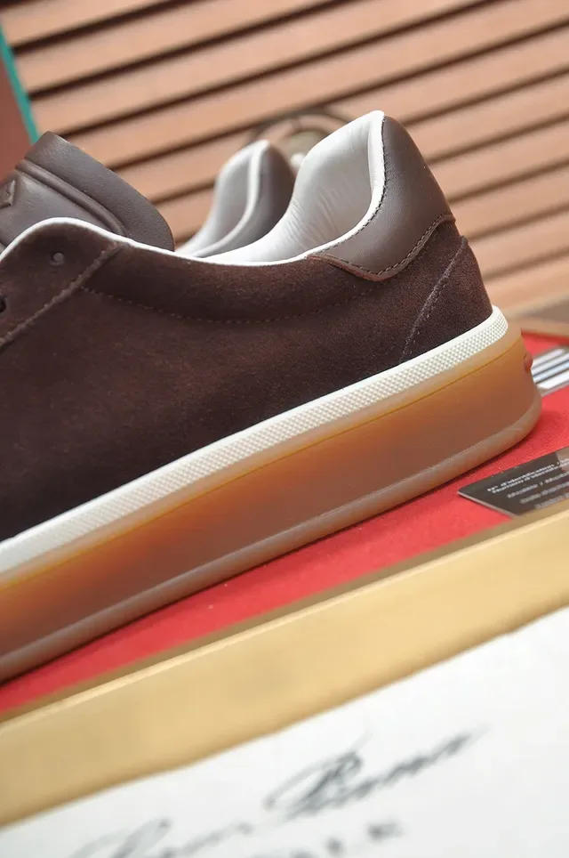 Brown Suede Low-Top Gum Cupsole Sneaker 2