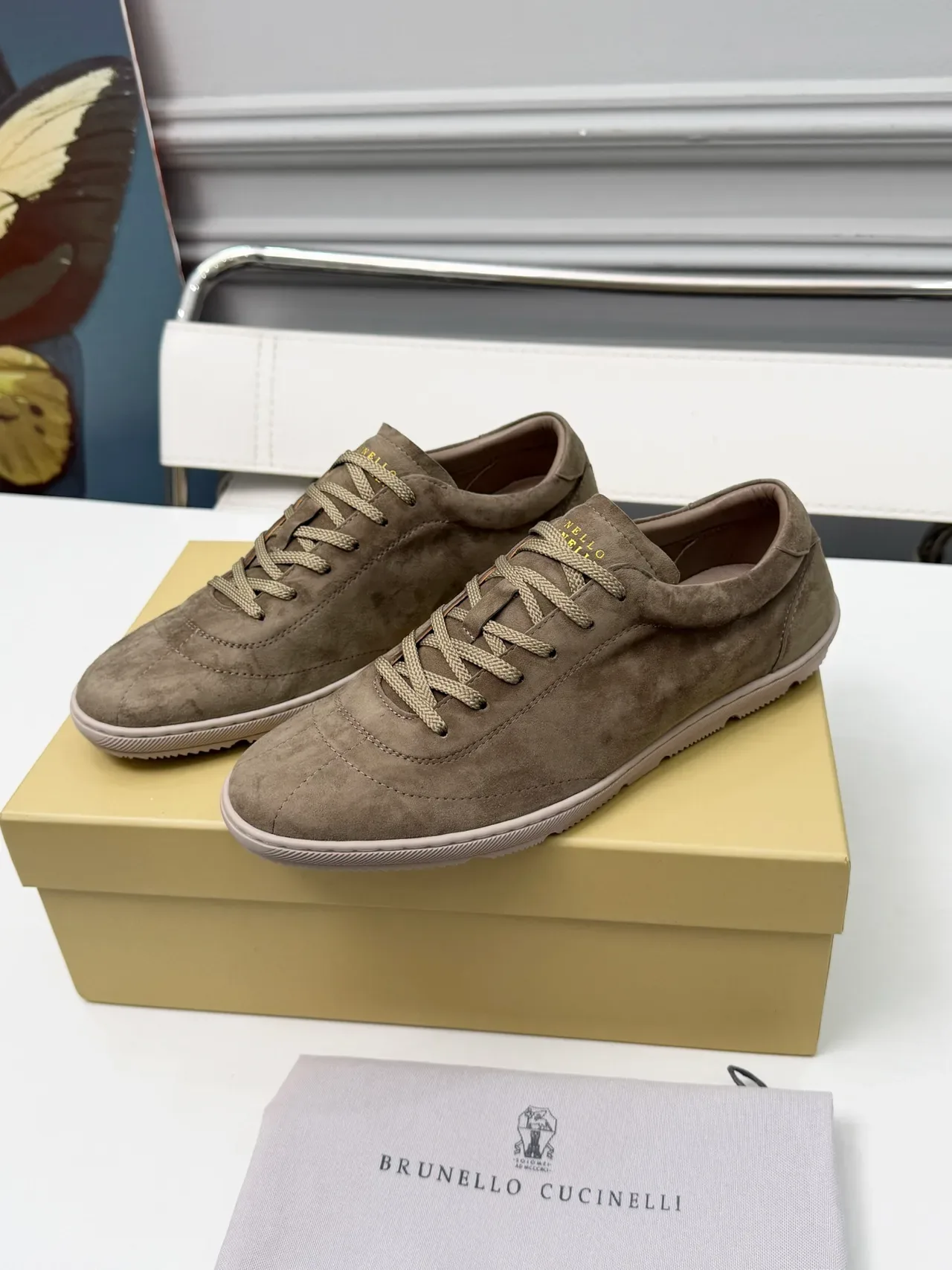 Brunello Cucinelli Suede Low-Top Lifestyle Sneakers 4