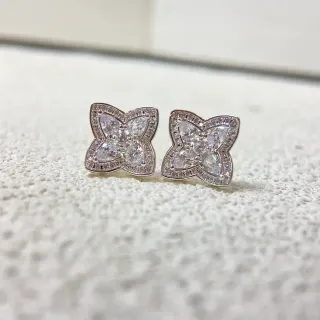 Butterfly-Shaped Pavé Crystal Stud Earrings