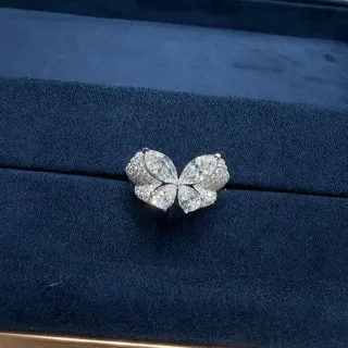 বাটারফ্লাই সিলহুট Pavé-Set মার্কুইজ জেমস্টোন রিং